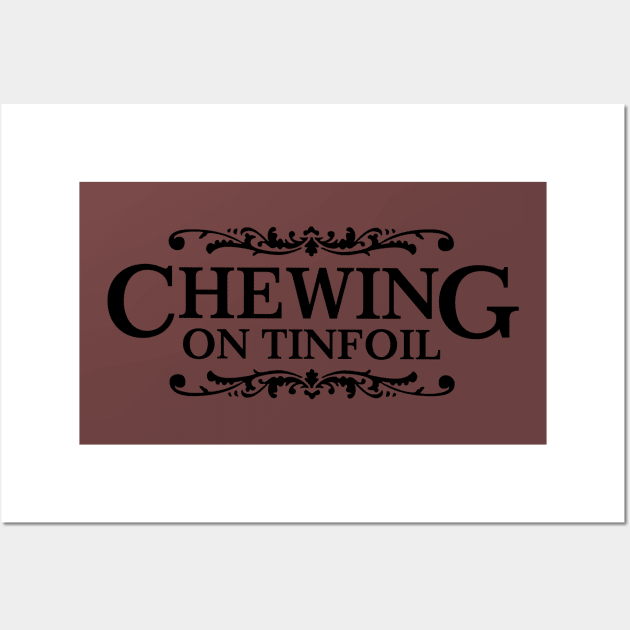 Chewing on Tinfoil Sweeeet Logo Black Wall Art by CHEWIE